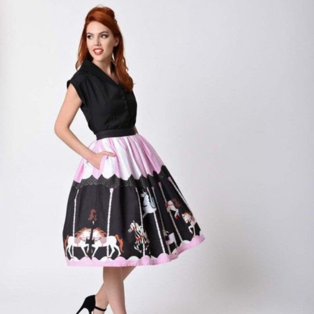 UV carousel circle skirt